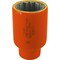 Gray Tools Socket 1" X 1/2" Drive, 12 Point Standard Length, 1000V Insulated 1432-I - alternate 1